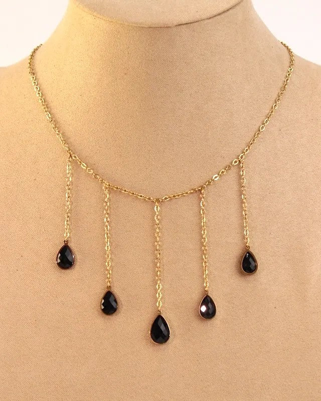 COLLAR GOTAS NEGRAS