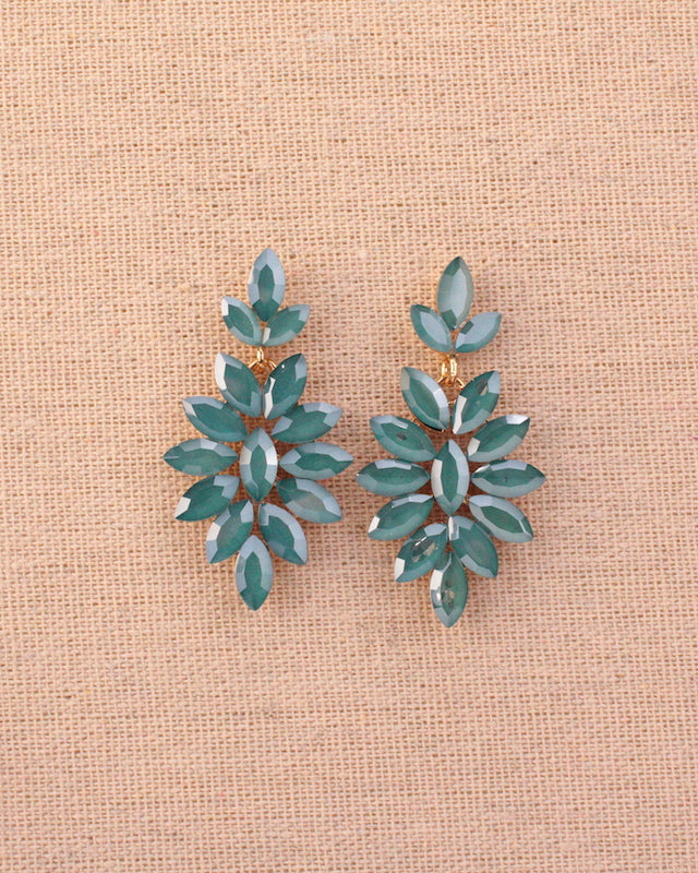 PENDIENTES HOJAS DE CRISTAL