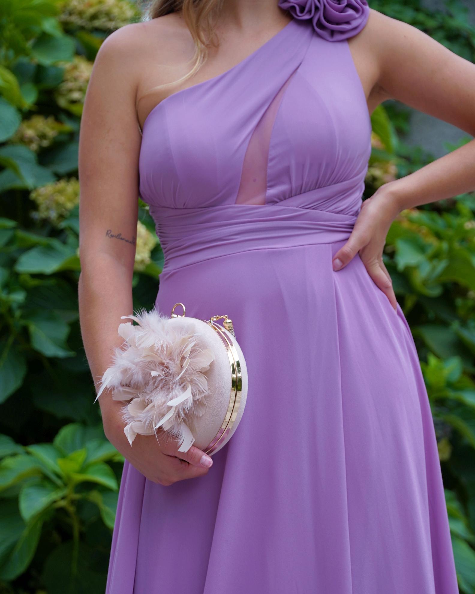 BOLSO REDONDO PLUMAS