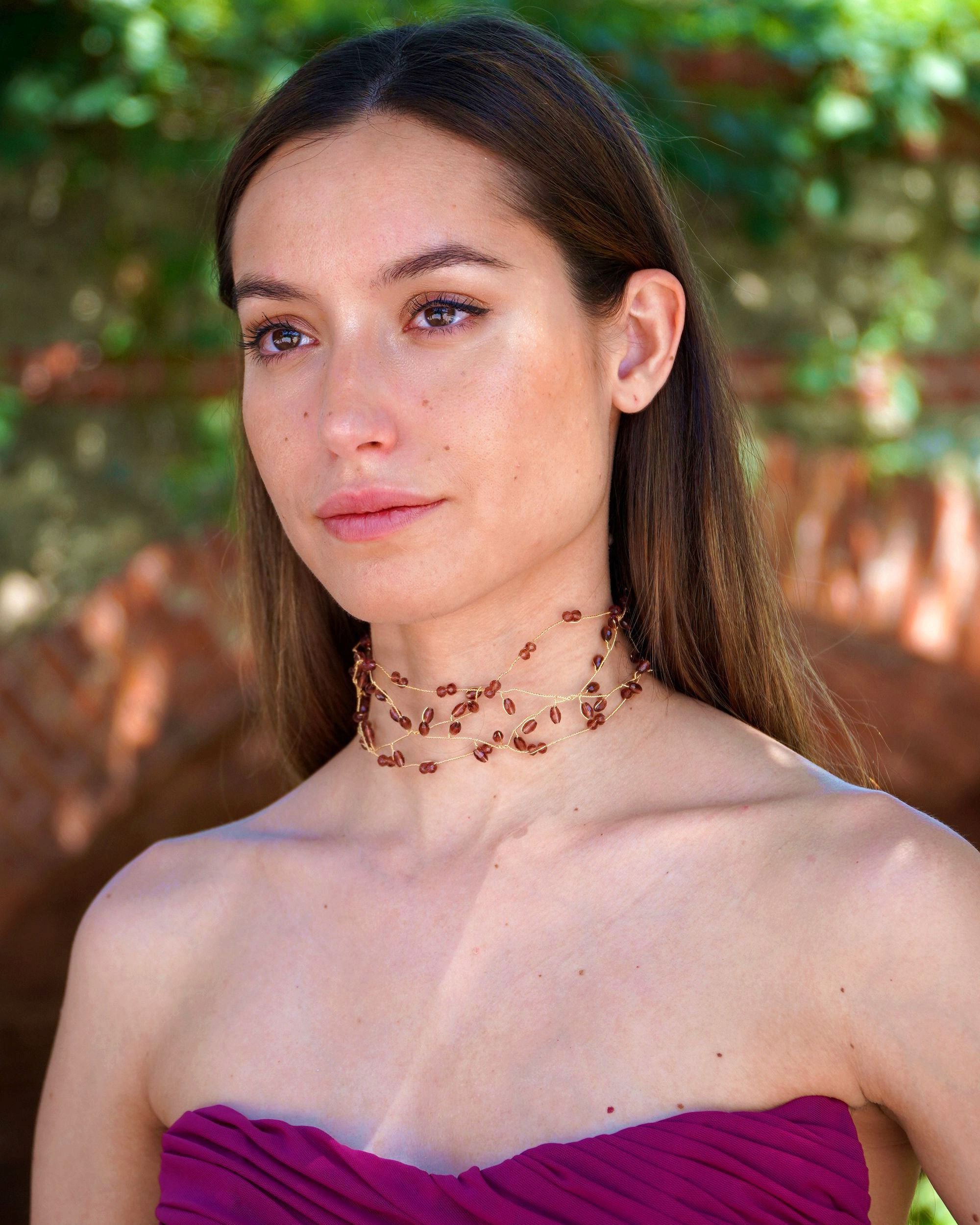 CHOCKER ALAMBRE PEPITAS