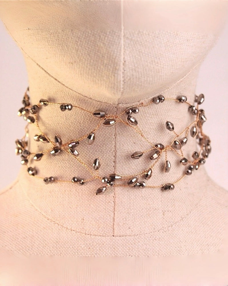 CHOCKER ALAMBRE PEPITAS