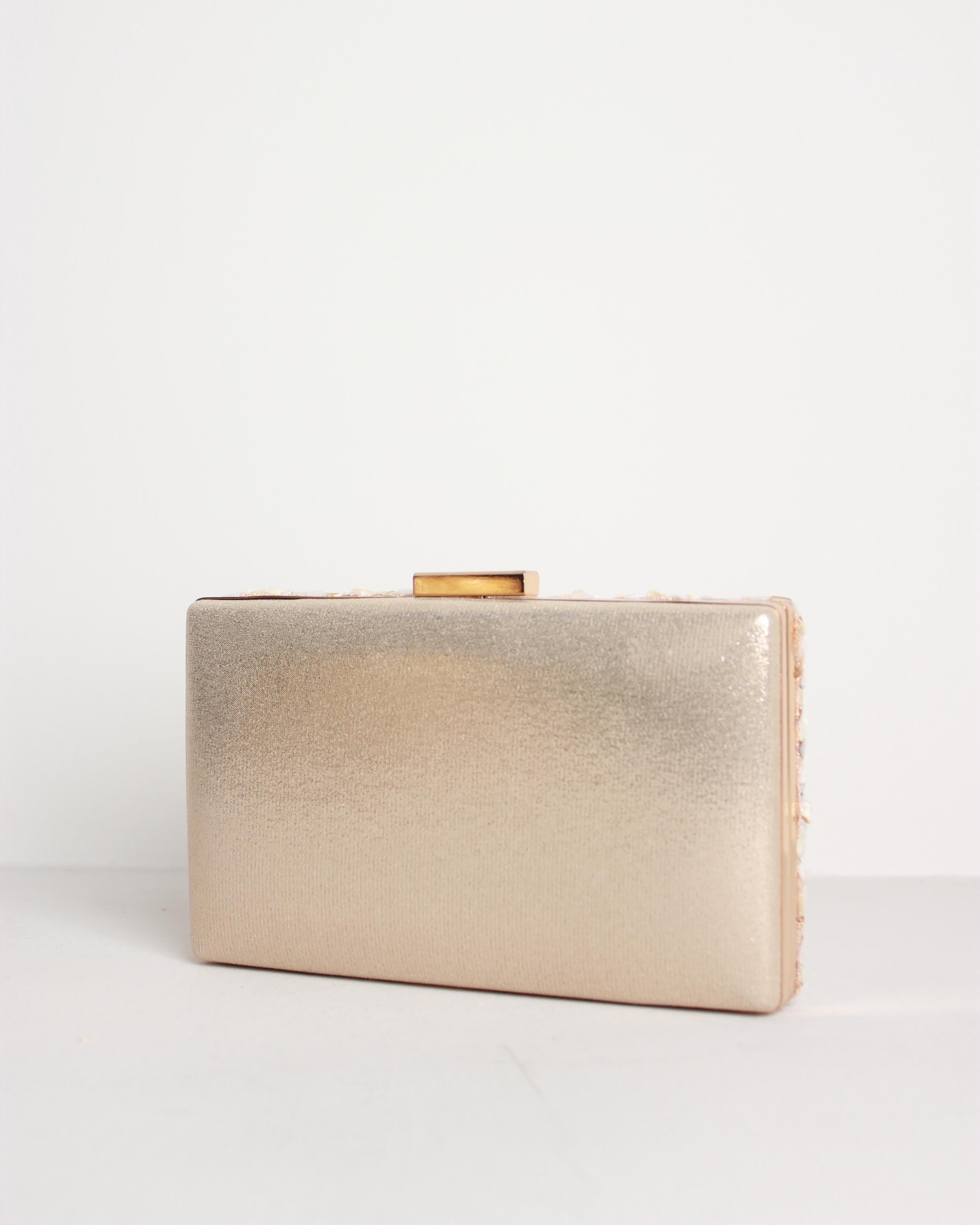 BOLSO PIEDRAS BORDE METALIZADO