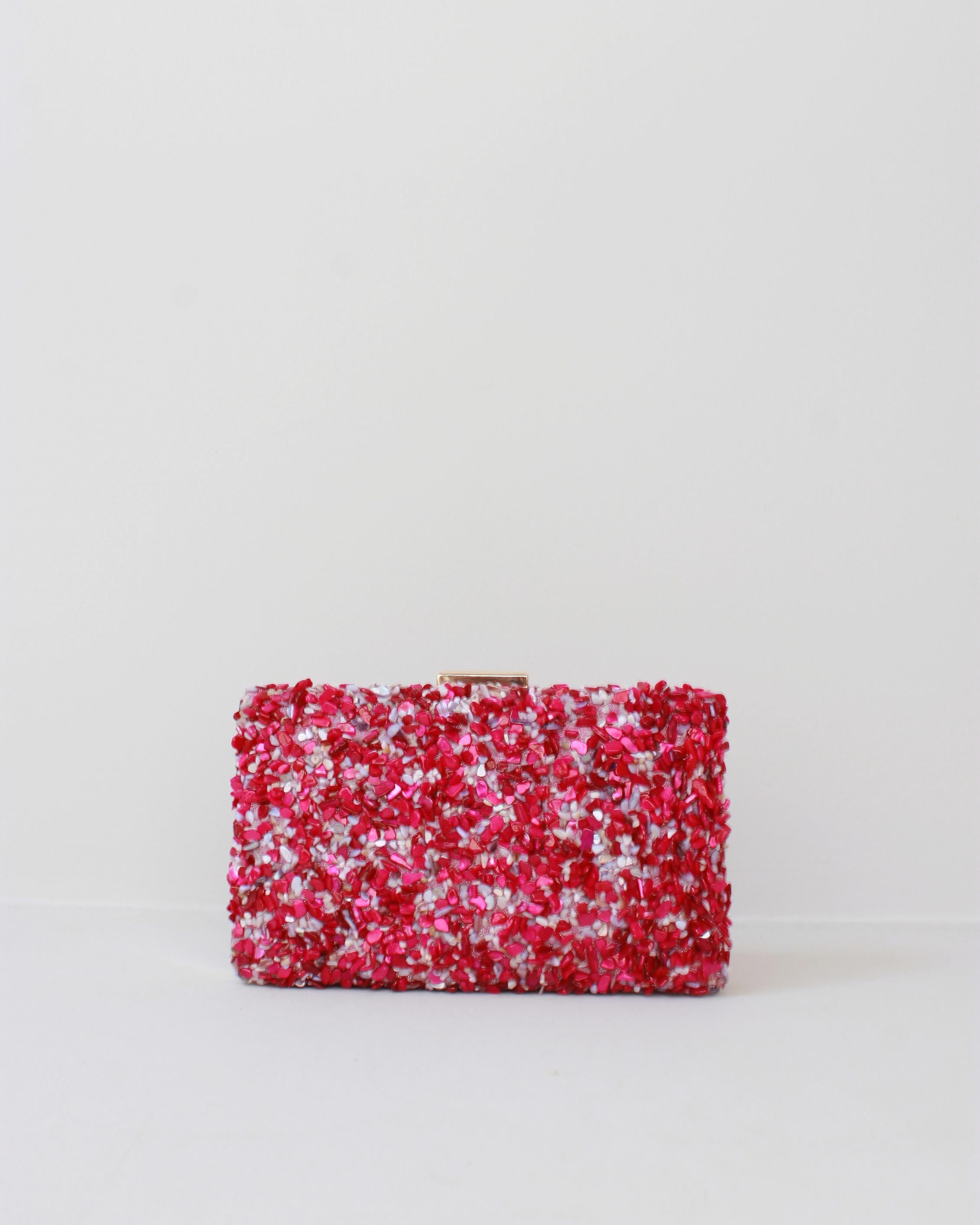 BOLSO PIEDRAS BORDE METALIZADO