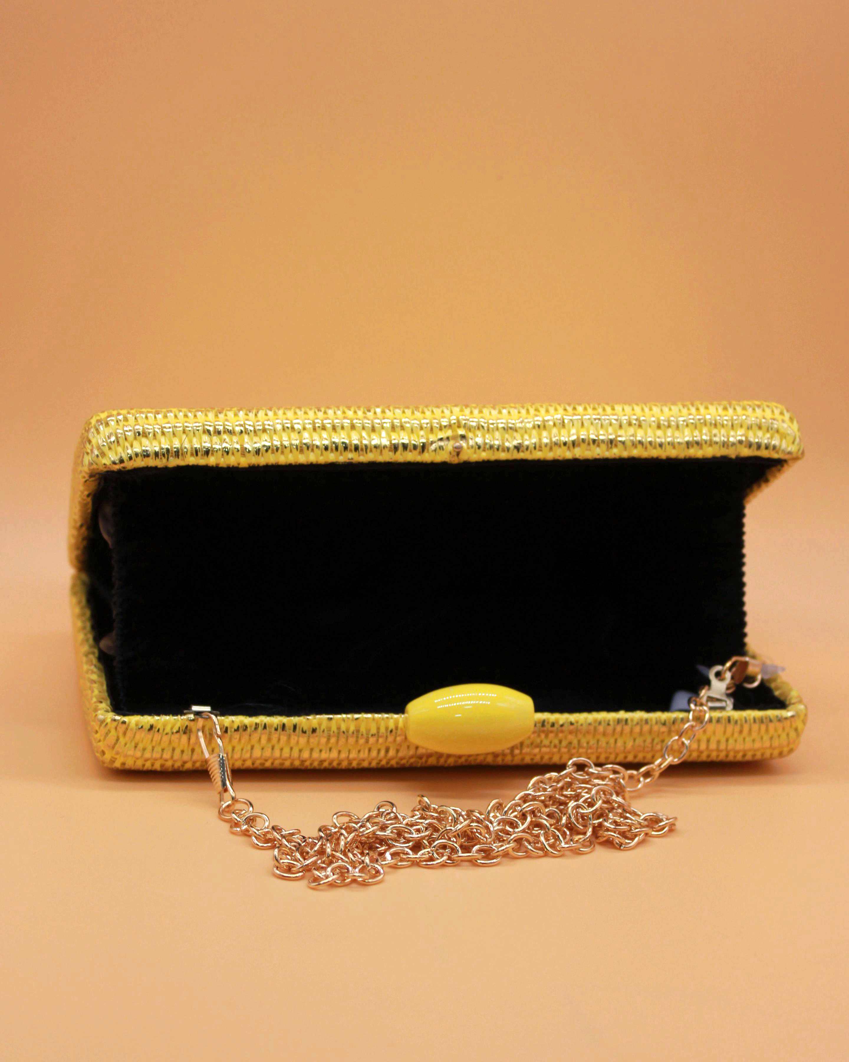 CLUTCH RAFIA BRILLO
