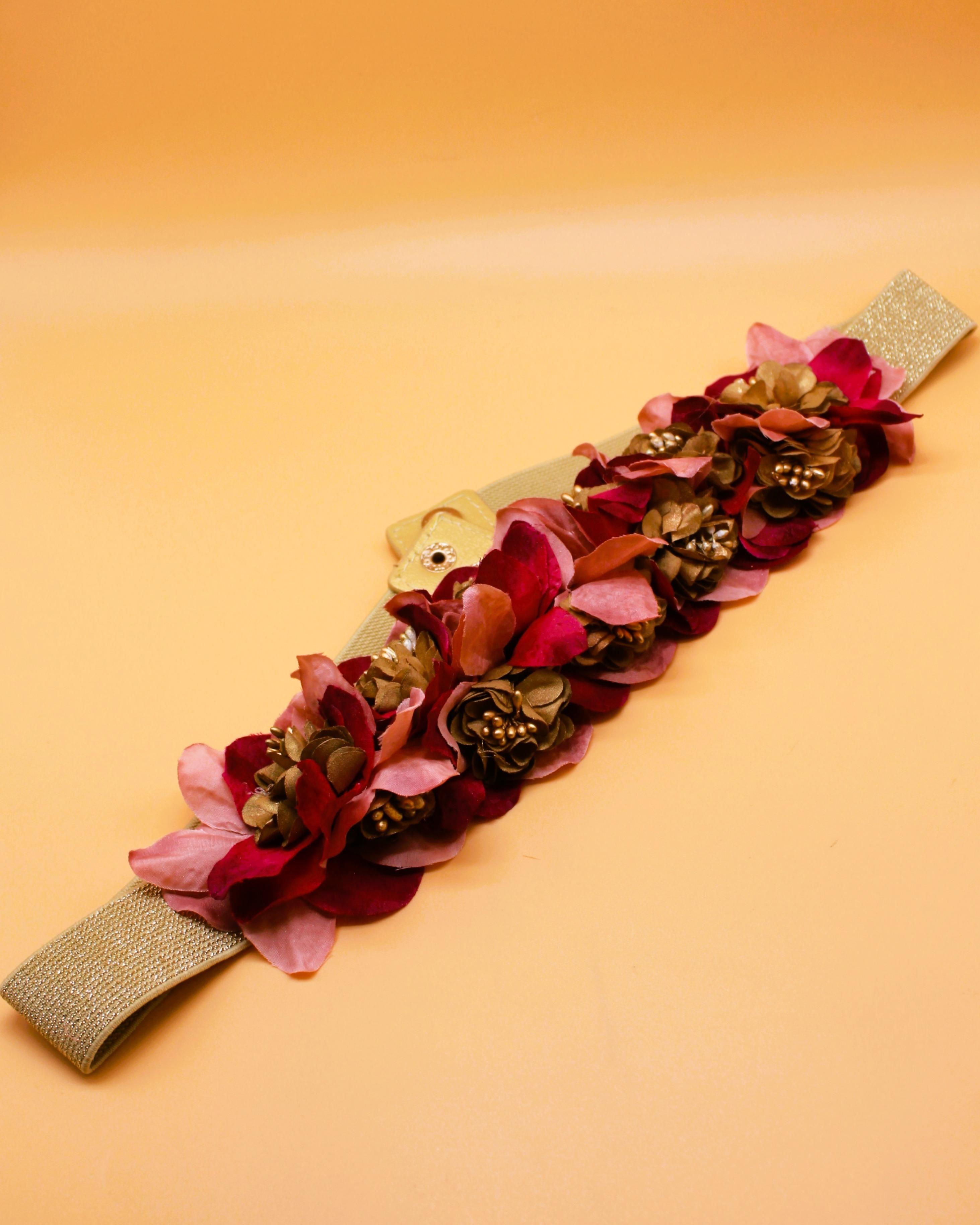 CINTURON ELASTICO DE FLORES
