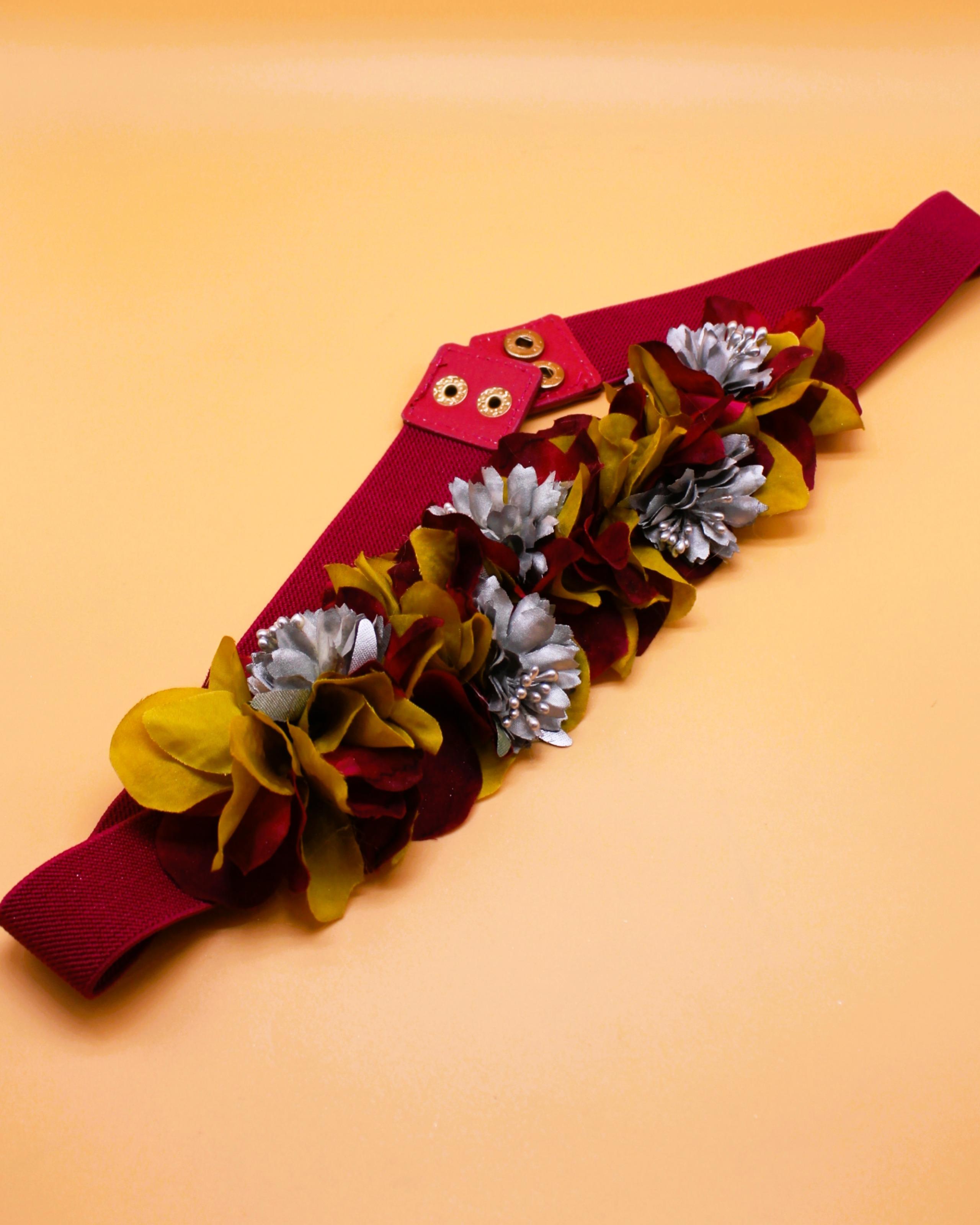 CINTURON ELASTICO DE FLORES