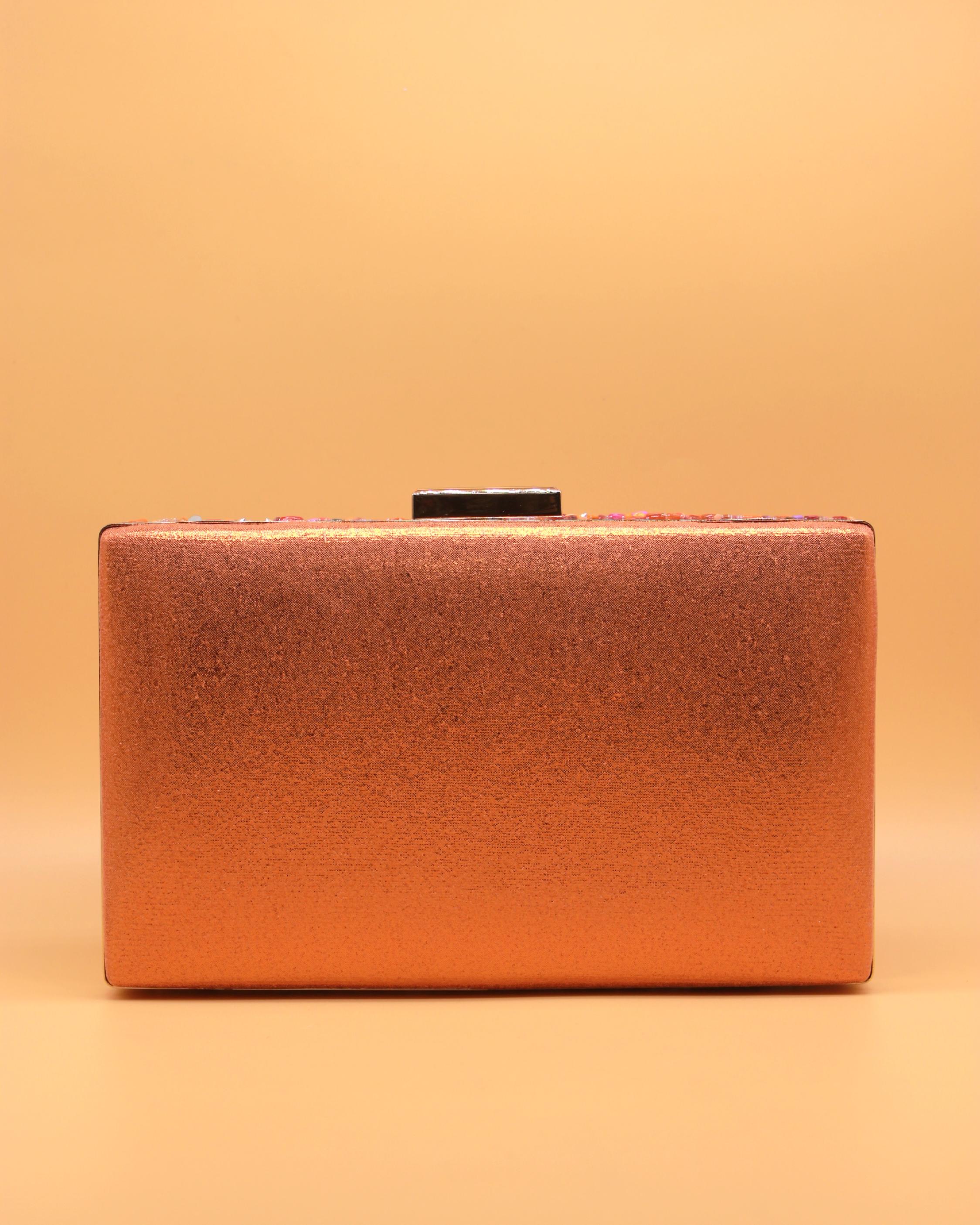 BOLSO PIEDRAS MULTICOLOR BORDE METALIZADO