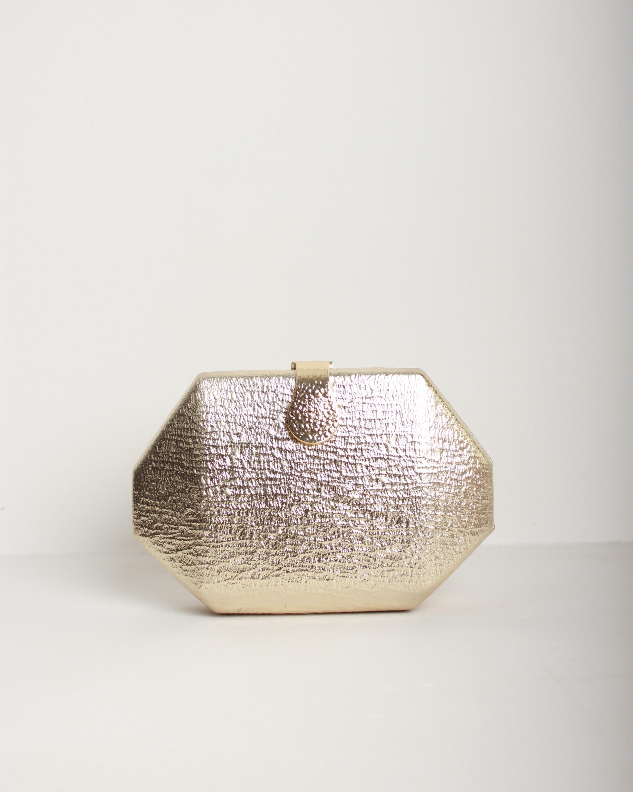 CLUTCH OCTOGONAL CIERRE METALIZADO