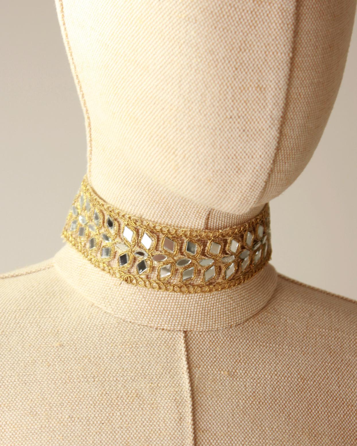 CHOCKER ANCHO GEOMETRIAS ESPEJOS