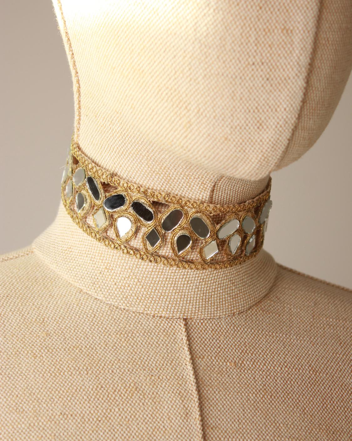 CHOCKER ANCHO GEOMETRIAS ESPEJOS