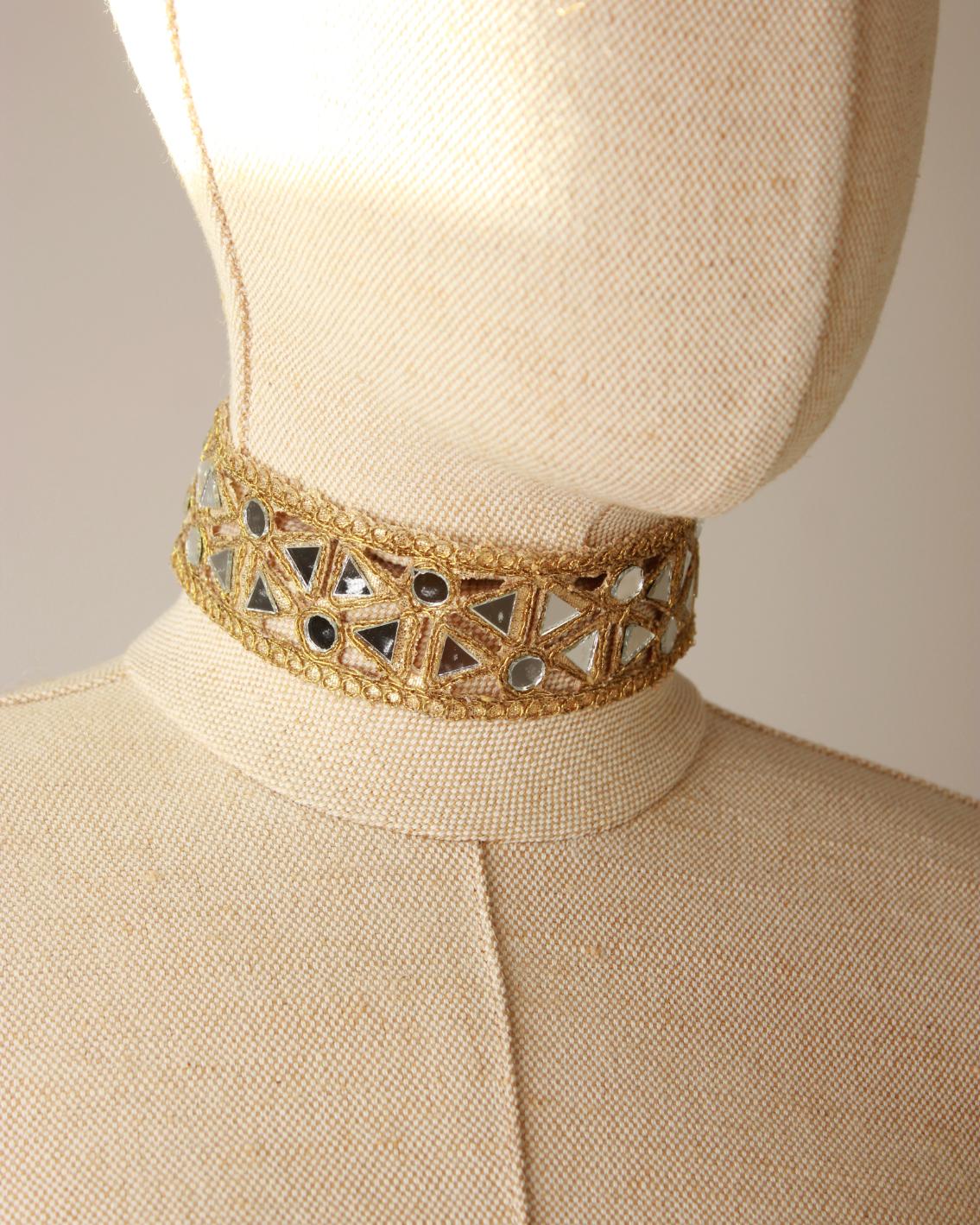 CHOCKER ANCHO GEOMETRIAS ESPEJOS