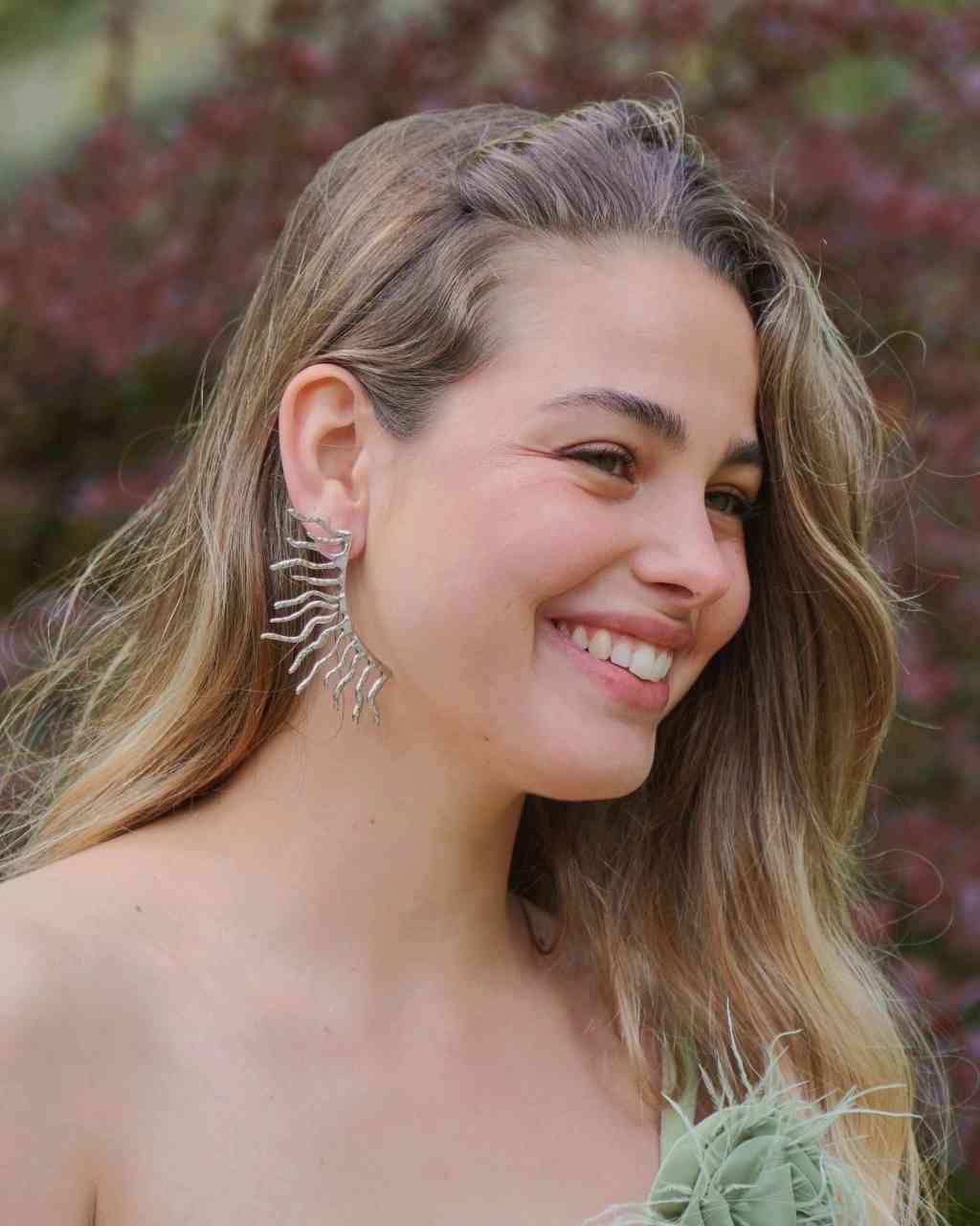 PENDIENTES RAYO DE SOL ACERO