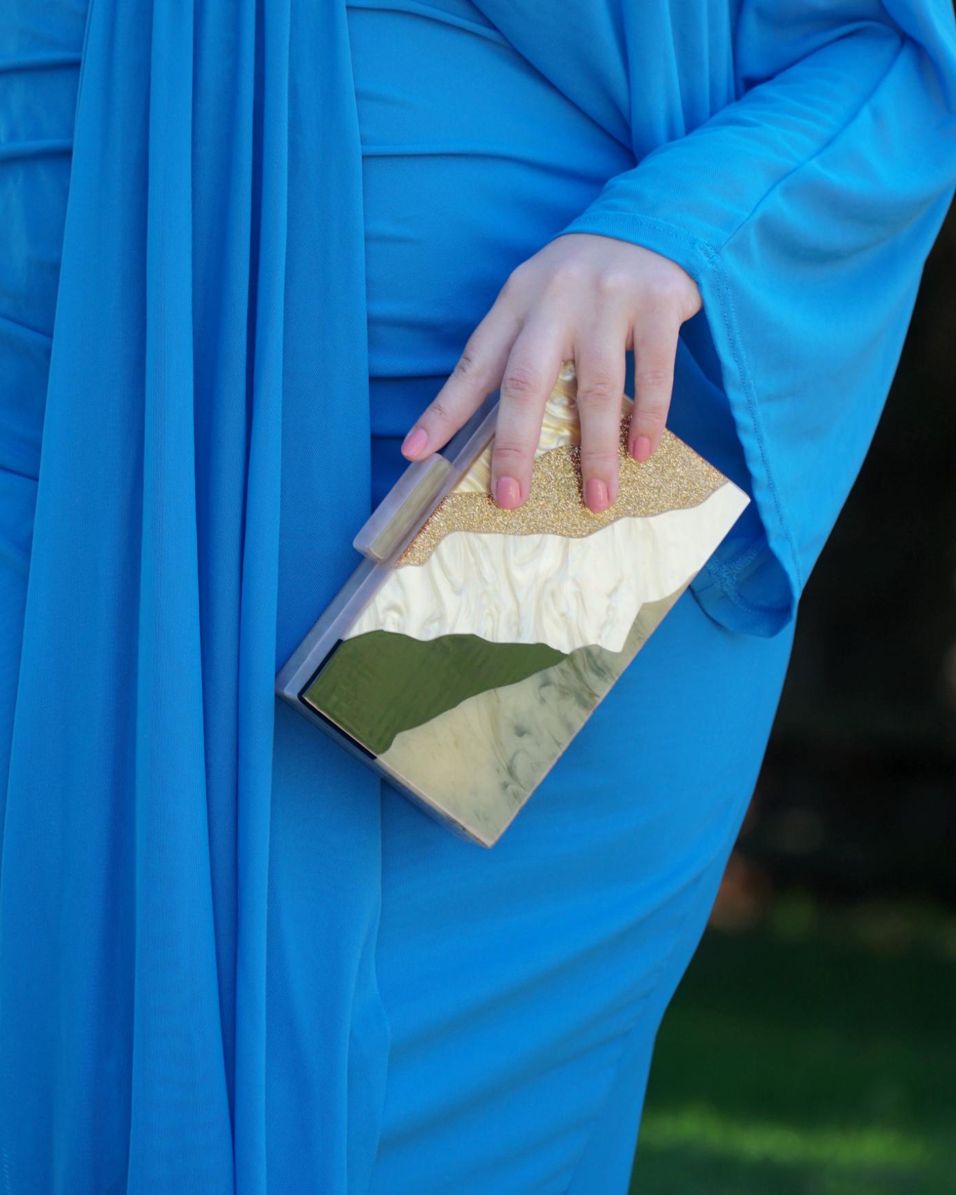 BOLSO NACARADO ONDAS PURPURINA