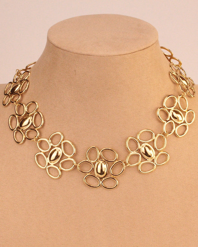 CHOCKER DORADO MIL FLORES