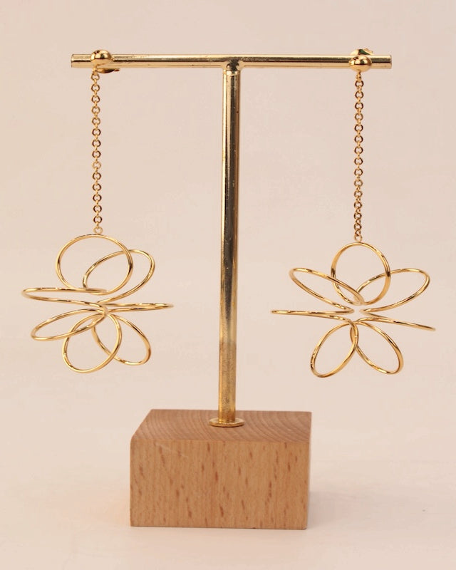 PENDIENTES GALAXIA DORADOS