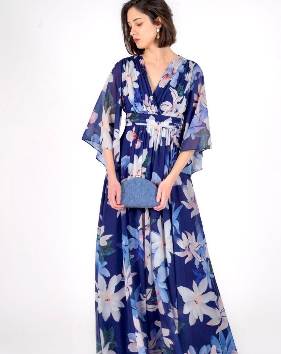 BOLSO CORRUGADO MEDIA LUNA AZUL