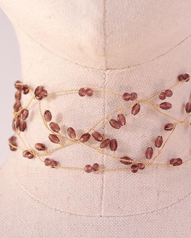 CHOCKER ALAMBRE PEPITAS
