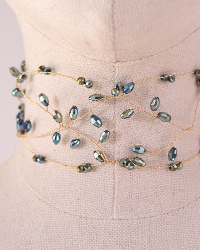 CHOCKER ALAMBRE PEPITAS