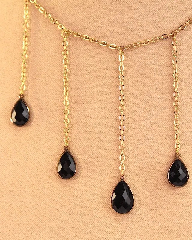 COLLAR GOTAS NEGRAS