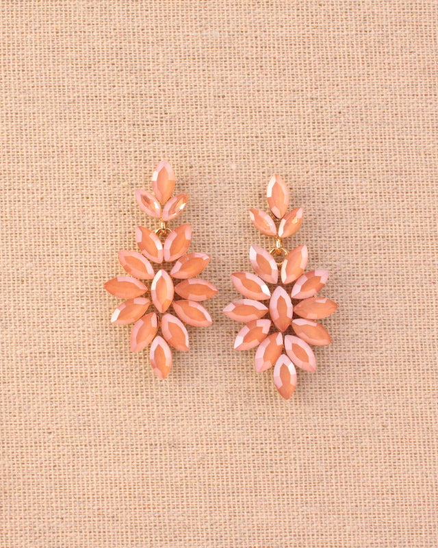 PENDIENTES HOJAS DE CRISTAL