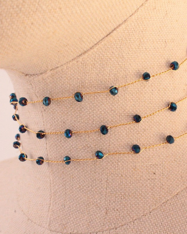 CHOCKER AZUL MAR TRIPLETS