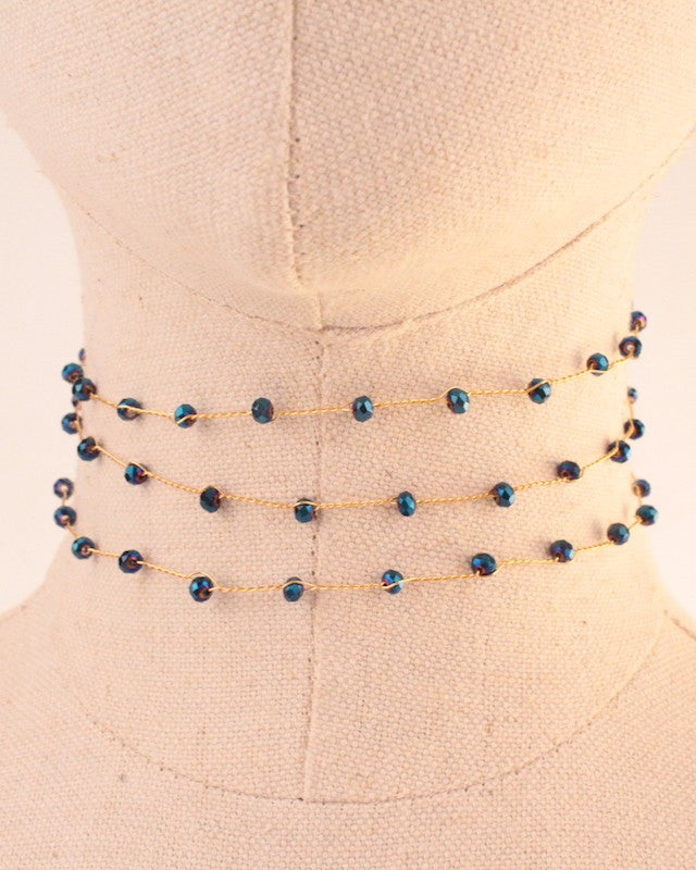 CHOCKER AZUL MAR TRIPLETS