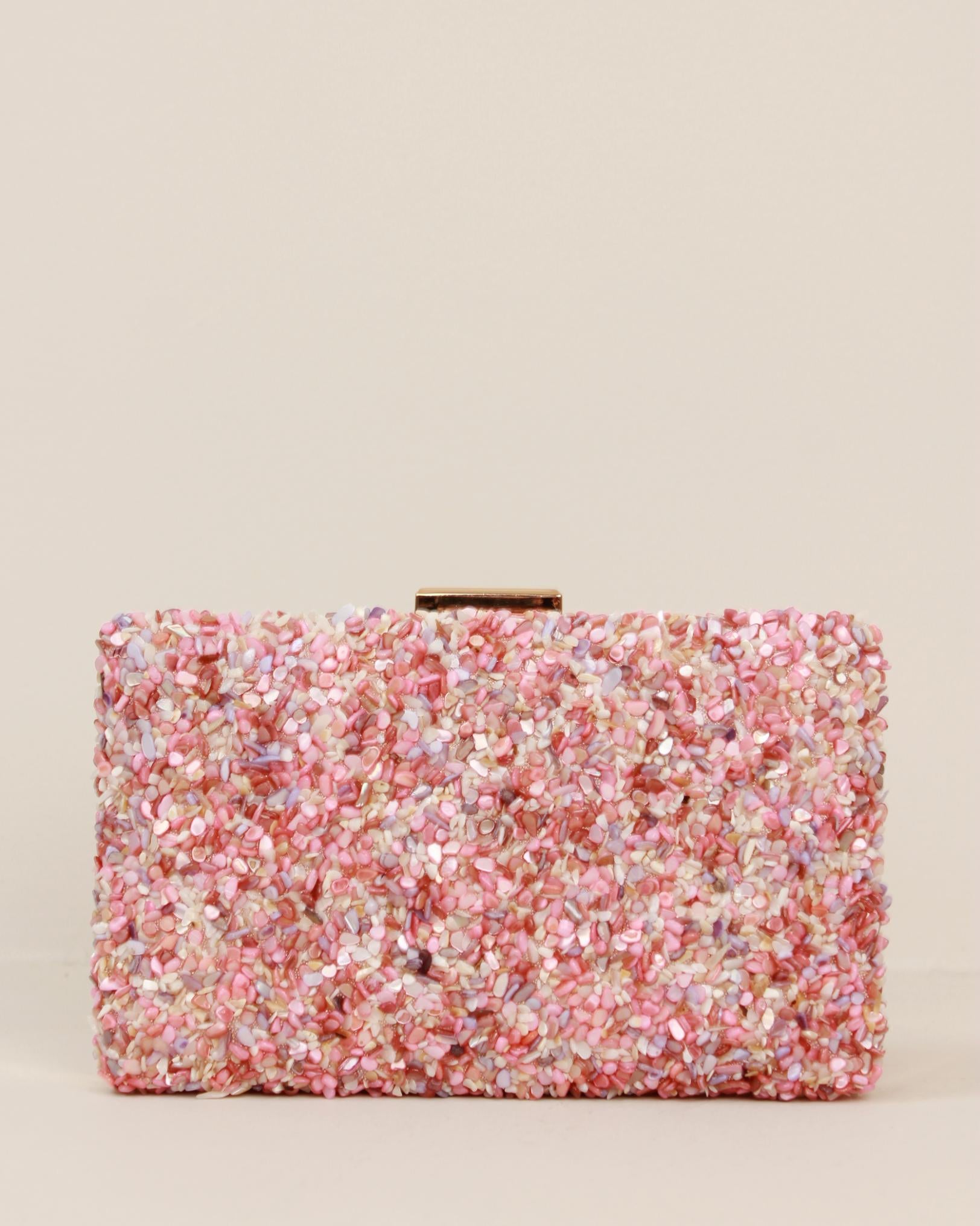 BOLSO PIEDRAS BORDE METALIZADO