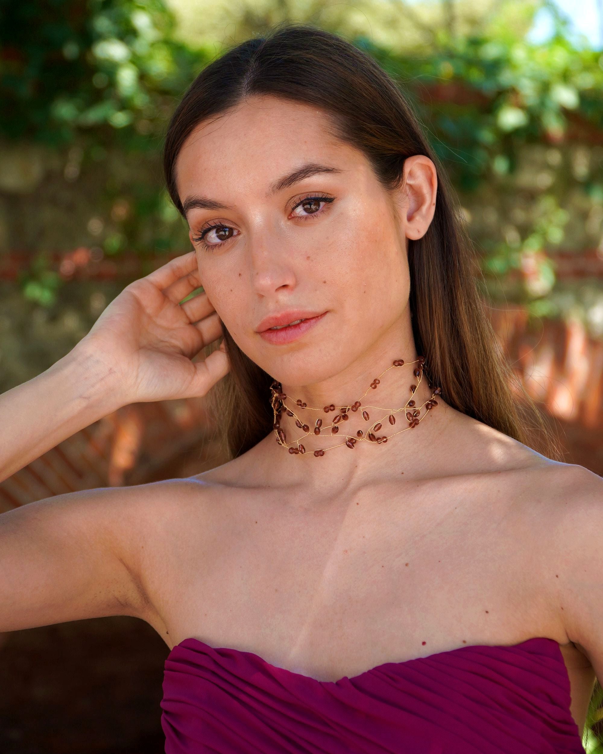 CHOCKER ALAMBRE PEPITAS