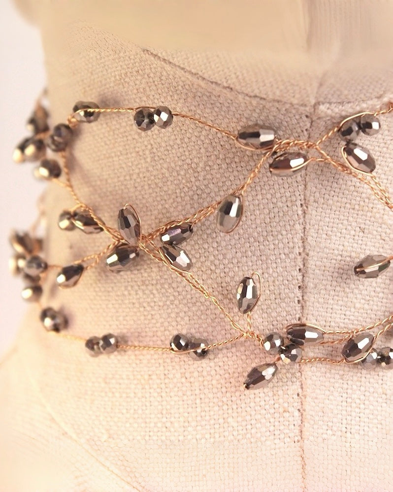 CHOCKER ALAMBRE PEPITAS