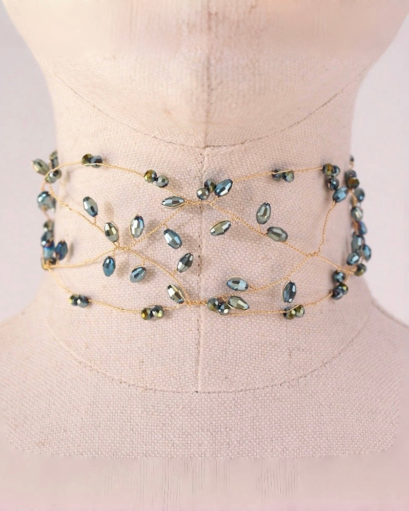 CHOCKER ALAMBRE PEPITAS