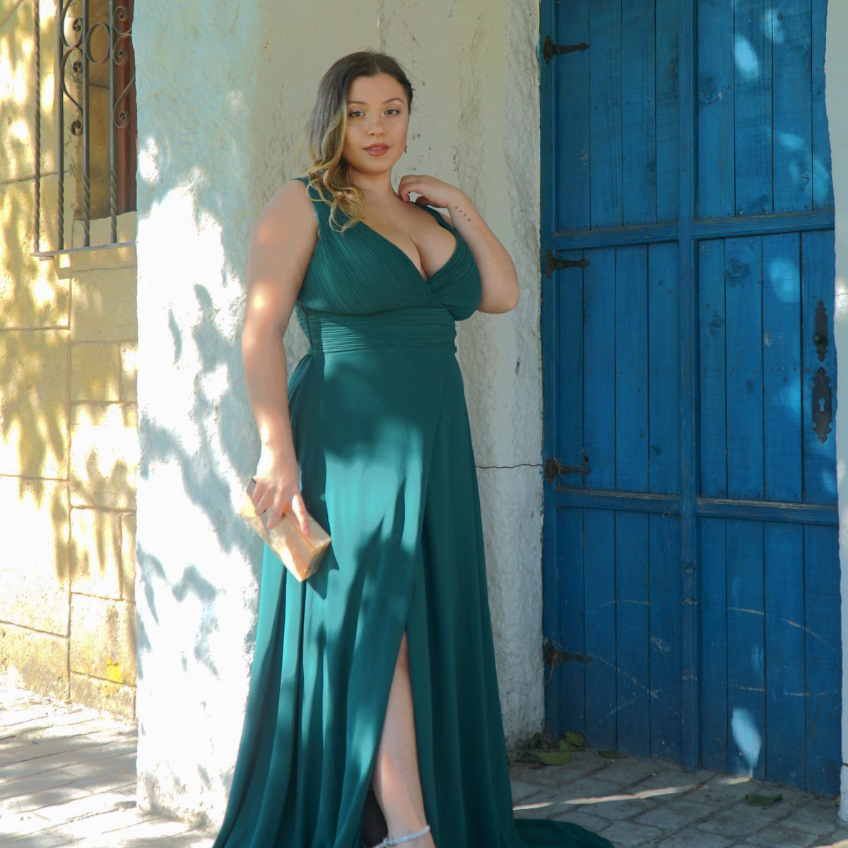 Vestido Verde Vestido Corte Griego Invitada Boda Vestido Fiesta