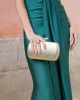 CLUTCH NUDO NAVY DORADO