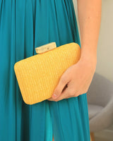 CLUTCH RAFIA AMARILLO